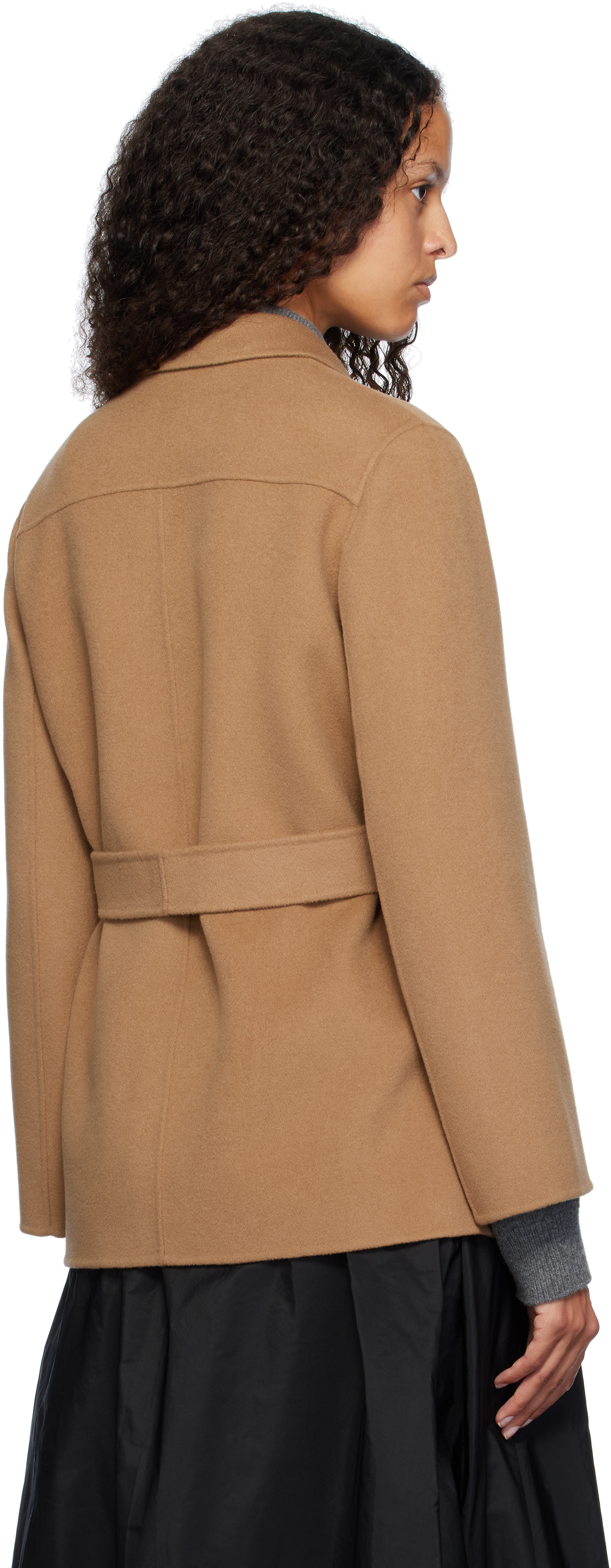 Max Mara Tan Fiabe Jacket In 045 Camel