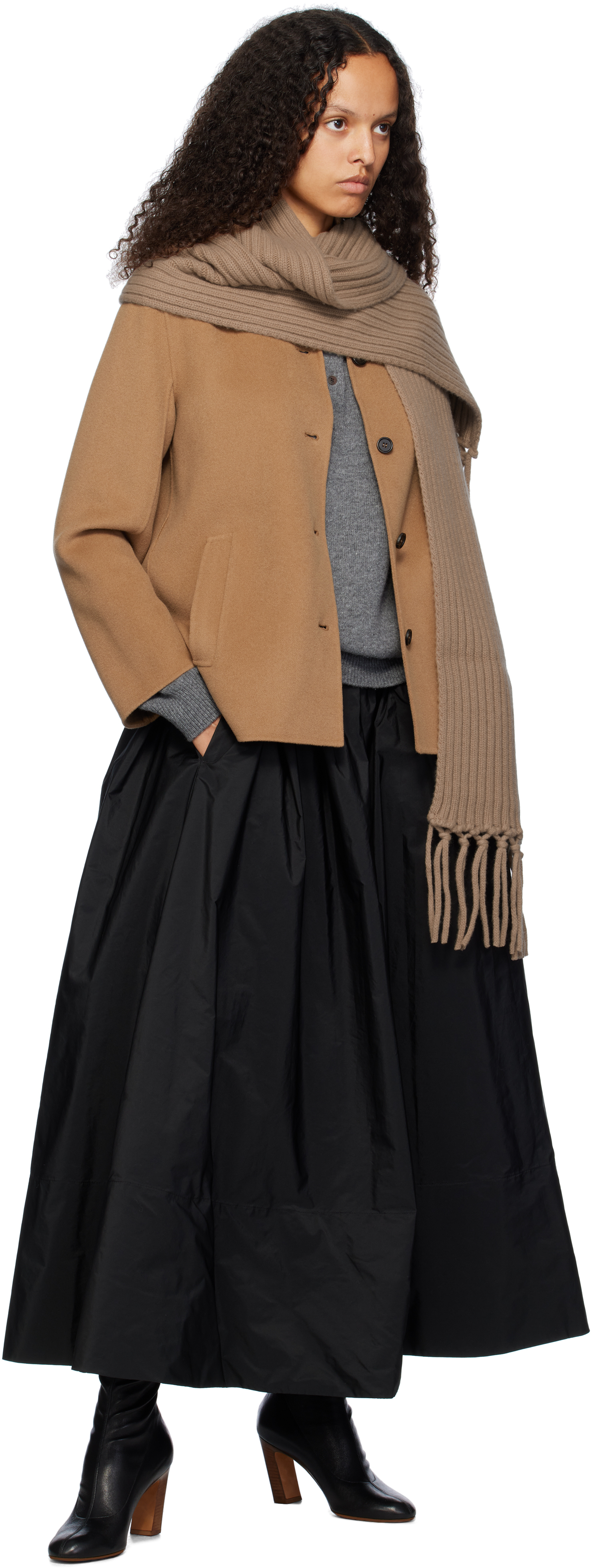 Max Mara Tan Fiabe Jacket In 045 Camel