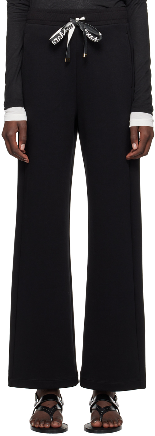 Shop Max Mara Black Potenza Lounge Pants In 010 Black