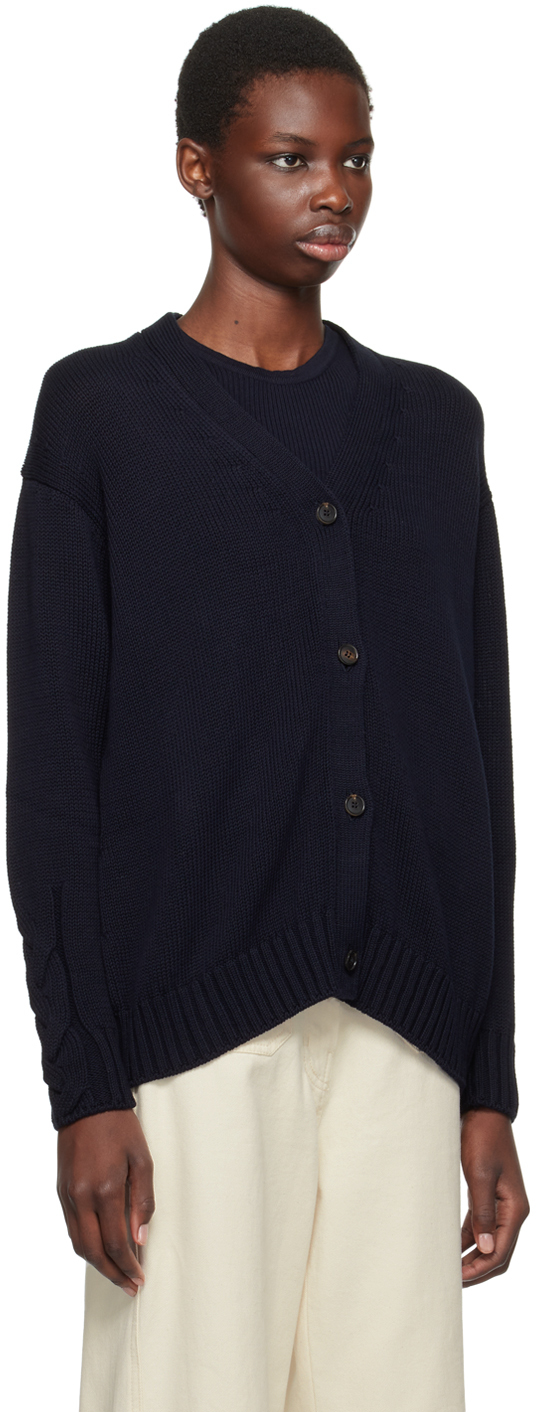 Max Mara Navy Lukas Cardigan In 003 Ultramarine