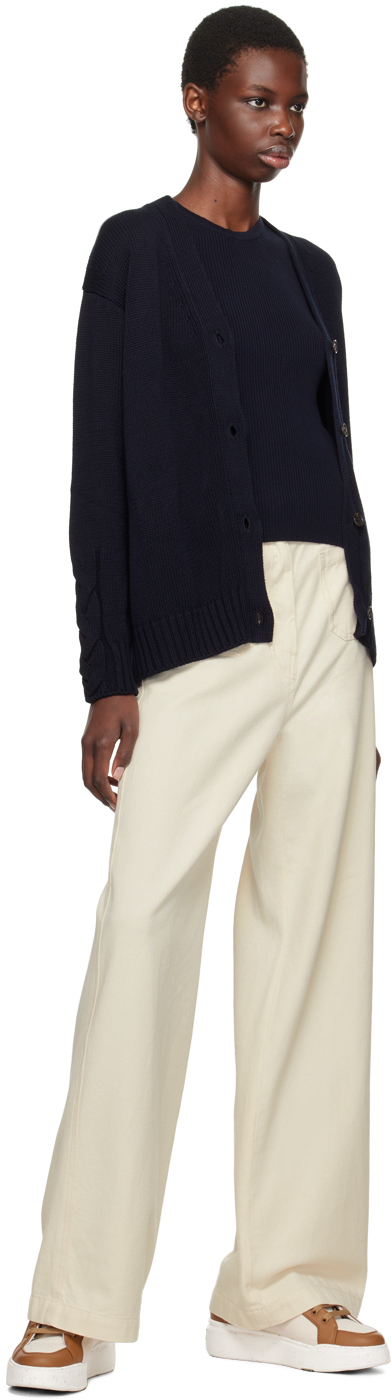 Max Mara Navy Lukas Cardigan In 003 Ultramarine