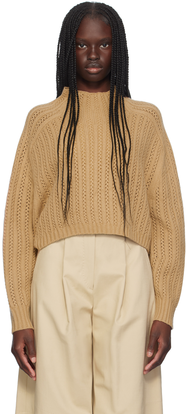 Shop Max Mara Tan Hodeida Sweater In 004 Camel