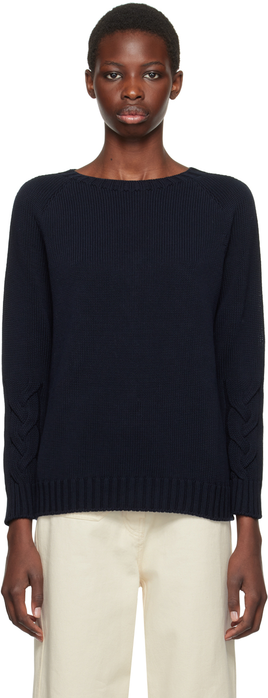 Shop Max Mara Navy Harald Sweater In 003 Ultramarine