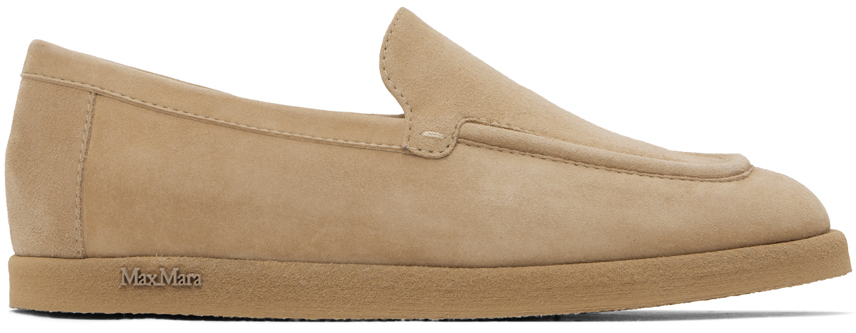 Beige Goat Leather Loafers