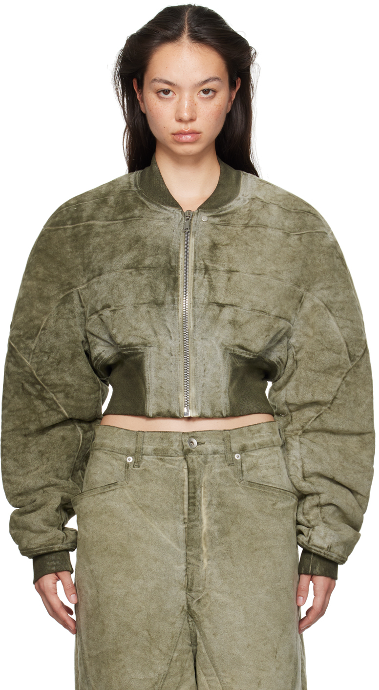 【関税込】Rick Owens ポータービルコラージュボンバー Rick Owens DRKSHDWのカーキ Porterville Collage ボンバー