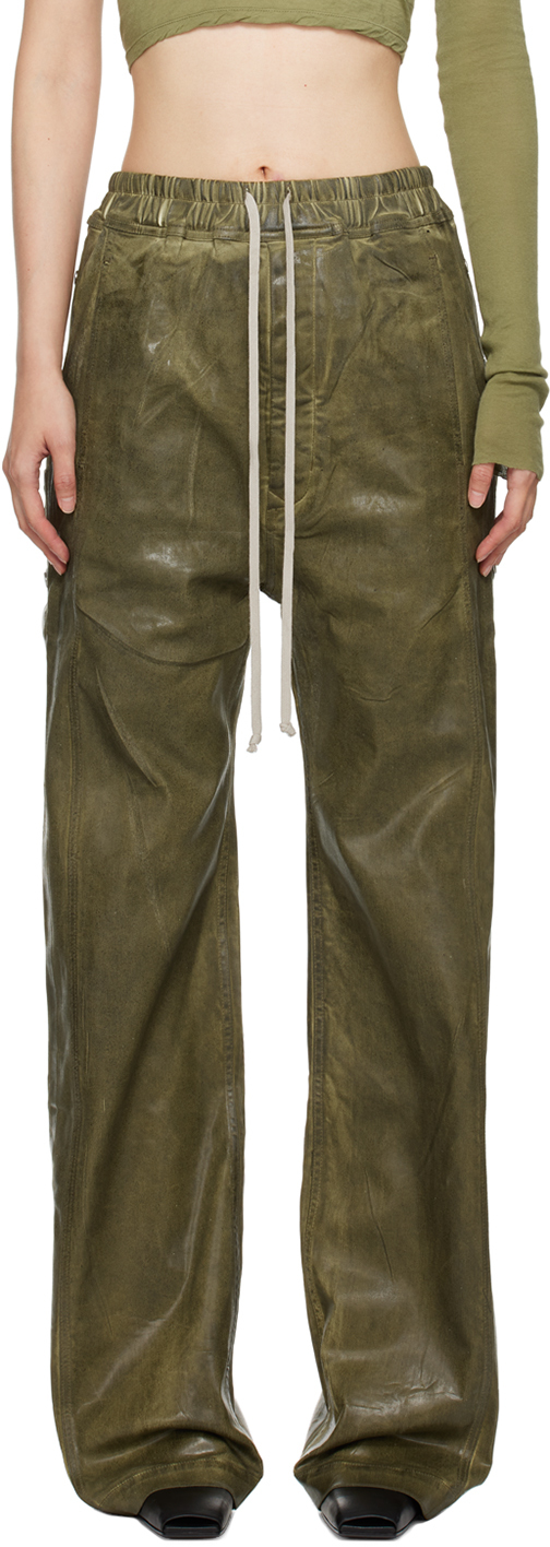 Shop Rick Owens Drkshdw Green Porterville Pusher Jeans In 85 Sage