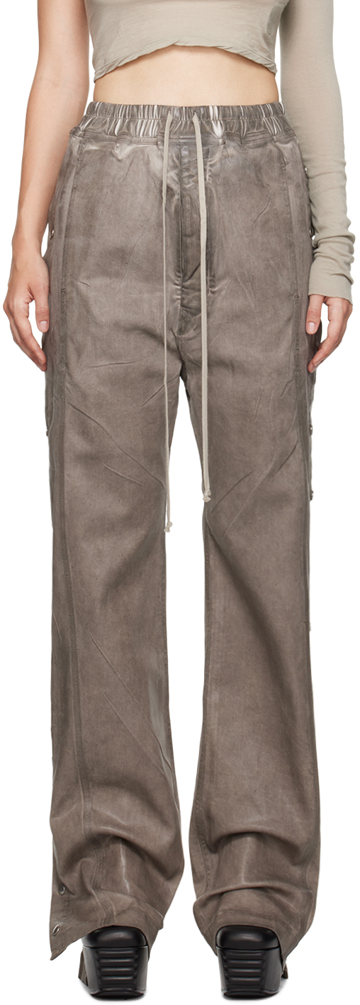 Shop Rick Owens Drkshdw Gray Pusher Jeans In 34 Dust