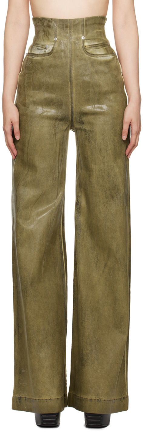 Shop Rick Owens Drkshdw Green Porterville Dirt Cooper Jeans In 85 Sage