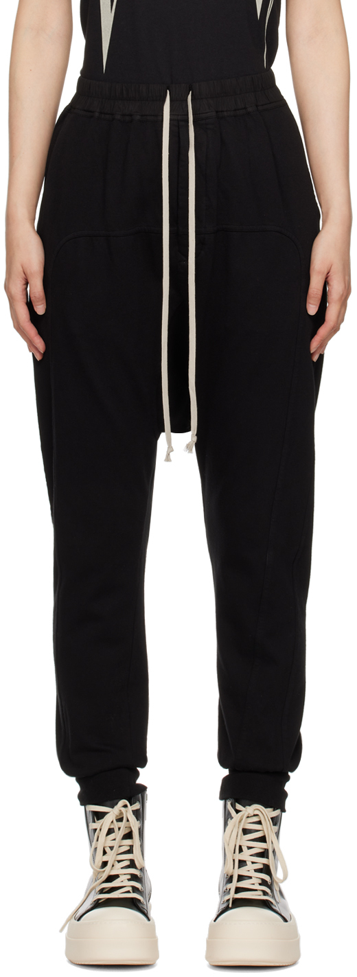 Shop Rick Owens Drkshdw Black Porterville Prisoner Lounge Pants In 09 Black