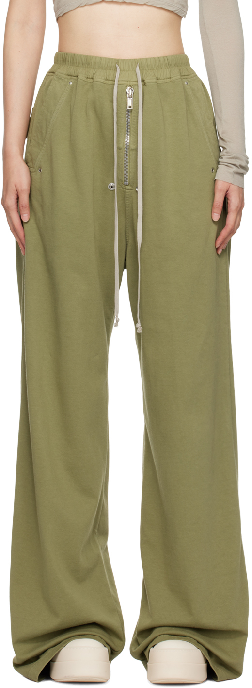 Shop Rick Owens Drkshdw Green Porterville Geth Bela Lounge Pants In 85 Sage