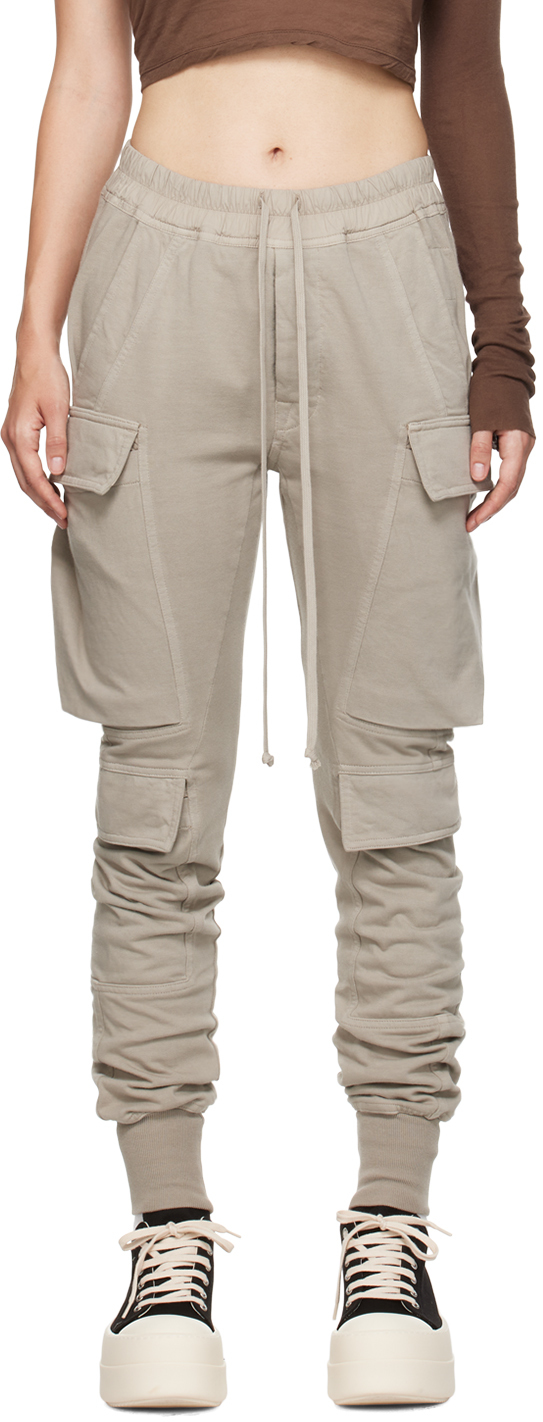 Shop Rick Owens Drkshdw Off-white Porterville Mastodon Megacargo Lounge Pants In 08 Pearl