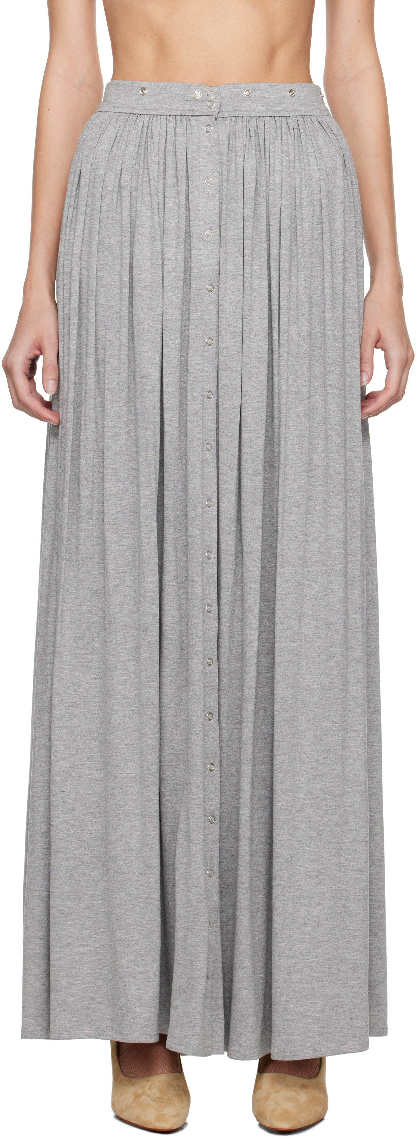 Gray Ivy Maxi Skirt