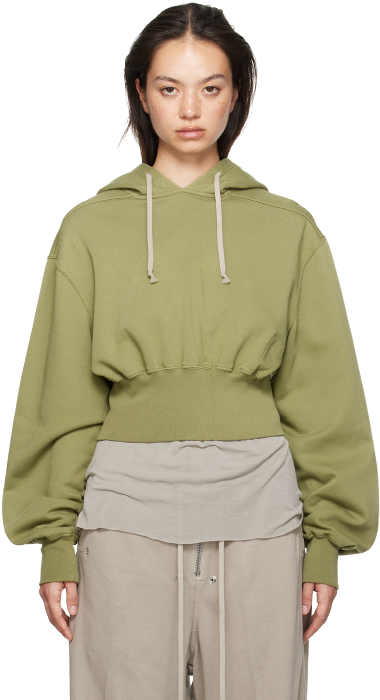 Shop Rick Owens Drkshdw Khaki Porterville Tatlin Hoodie In 85 Sage