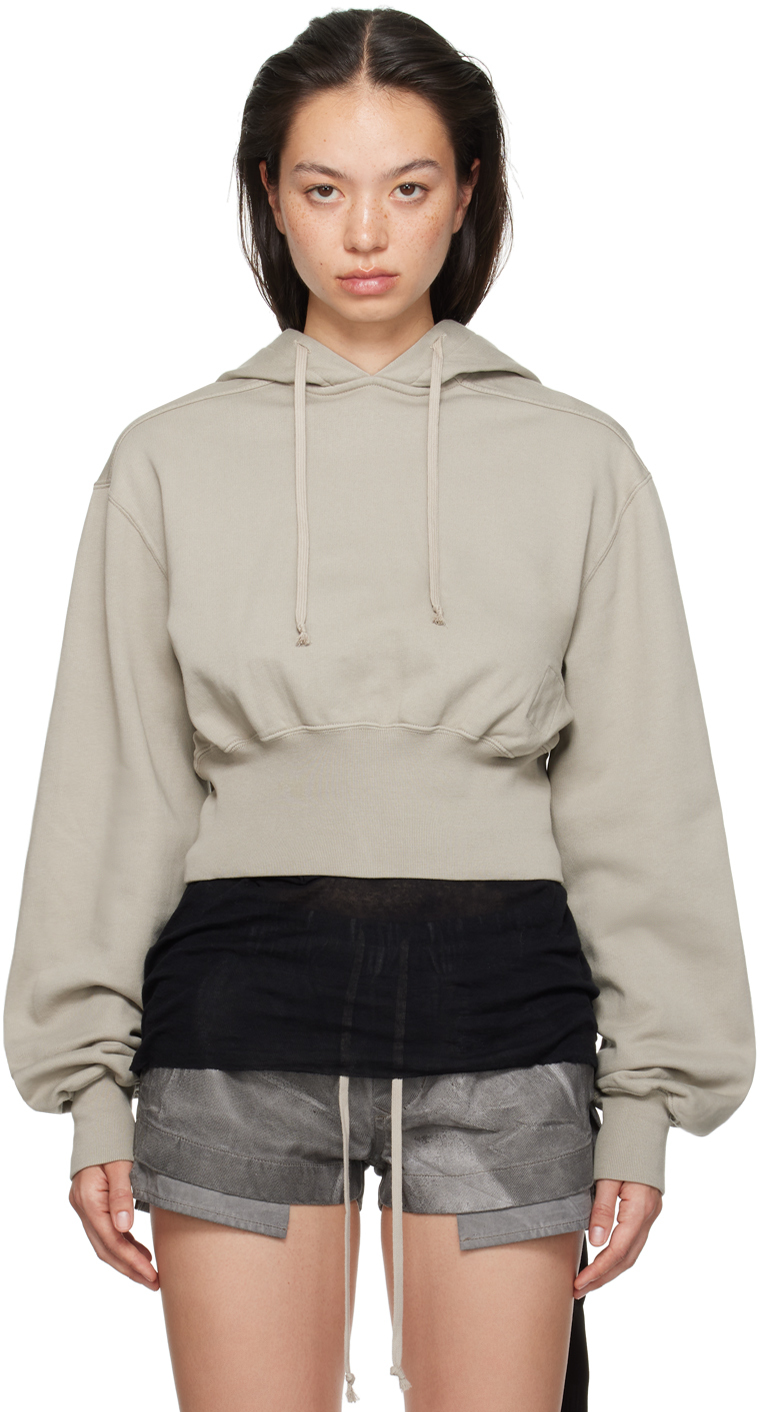 Shop Rick Owens Drkshdw Off-white Porterville Tatlin Hoodie In 08 Pearl