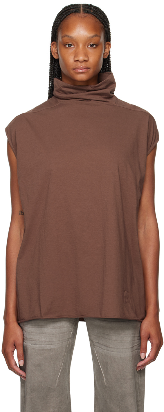 Shop Rick Owens Drkshdw Brown Edfu Tank Top In 83 Terra