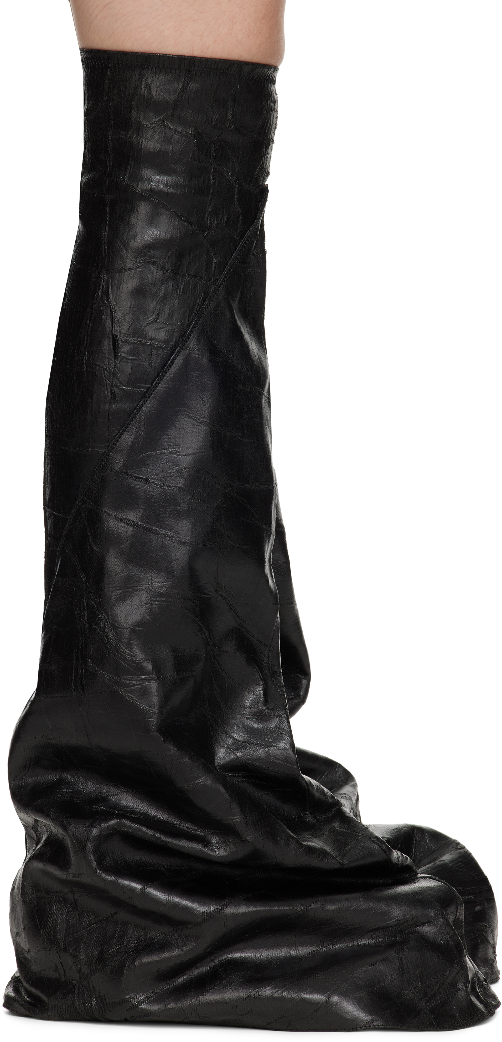 Black Porterville Fetish Tall Boots