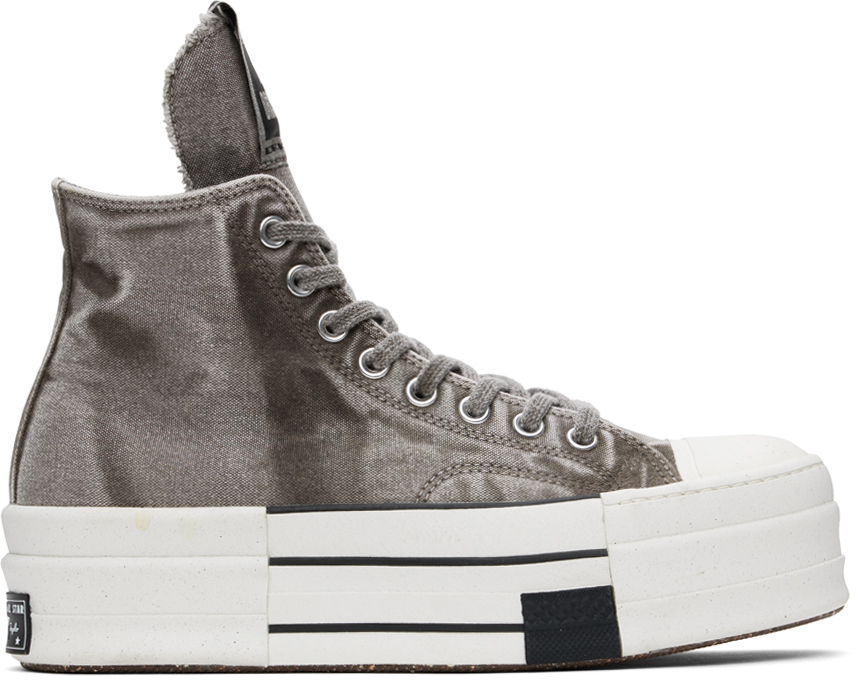 Shop Rick Owens Drkshdw Gray Converse Edition Dbl Drkstar Sneakers In 164 Concrete