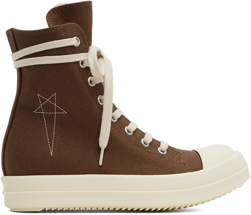 Shop Rick Owens Drkshdw Brown Porterville Sneaks Sneakers In 83811 Terra/pearl/mi