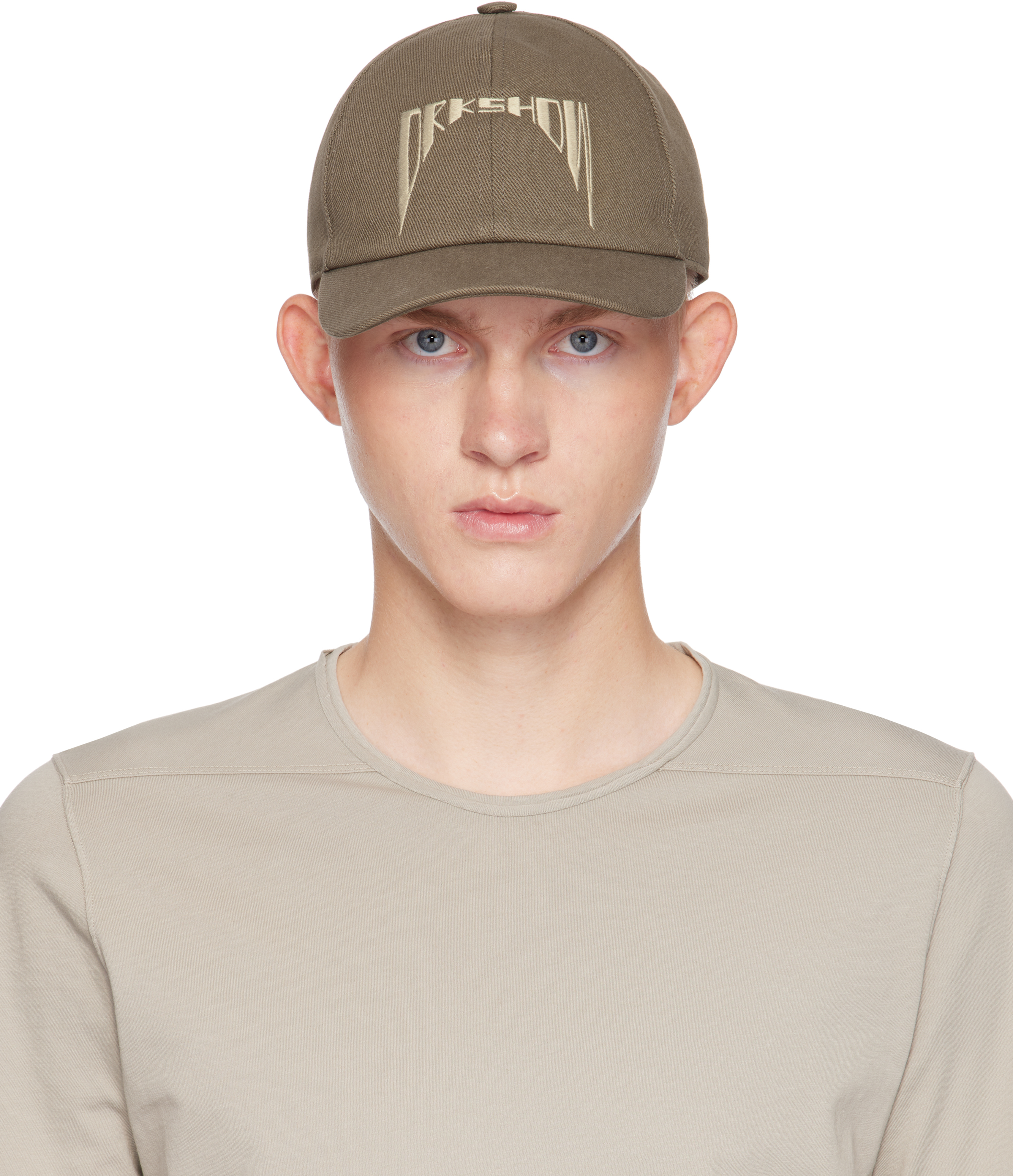 Rick Owens Drkshdw Gray Porterville Baseball Cap In 3408 Dust/pearl