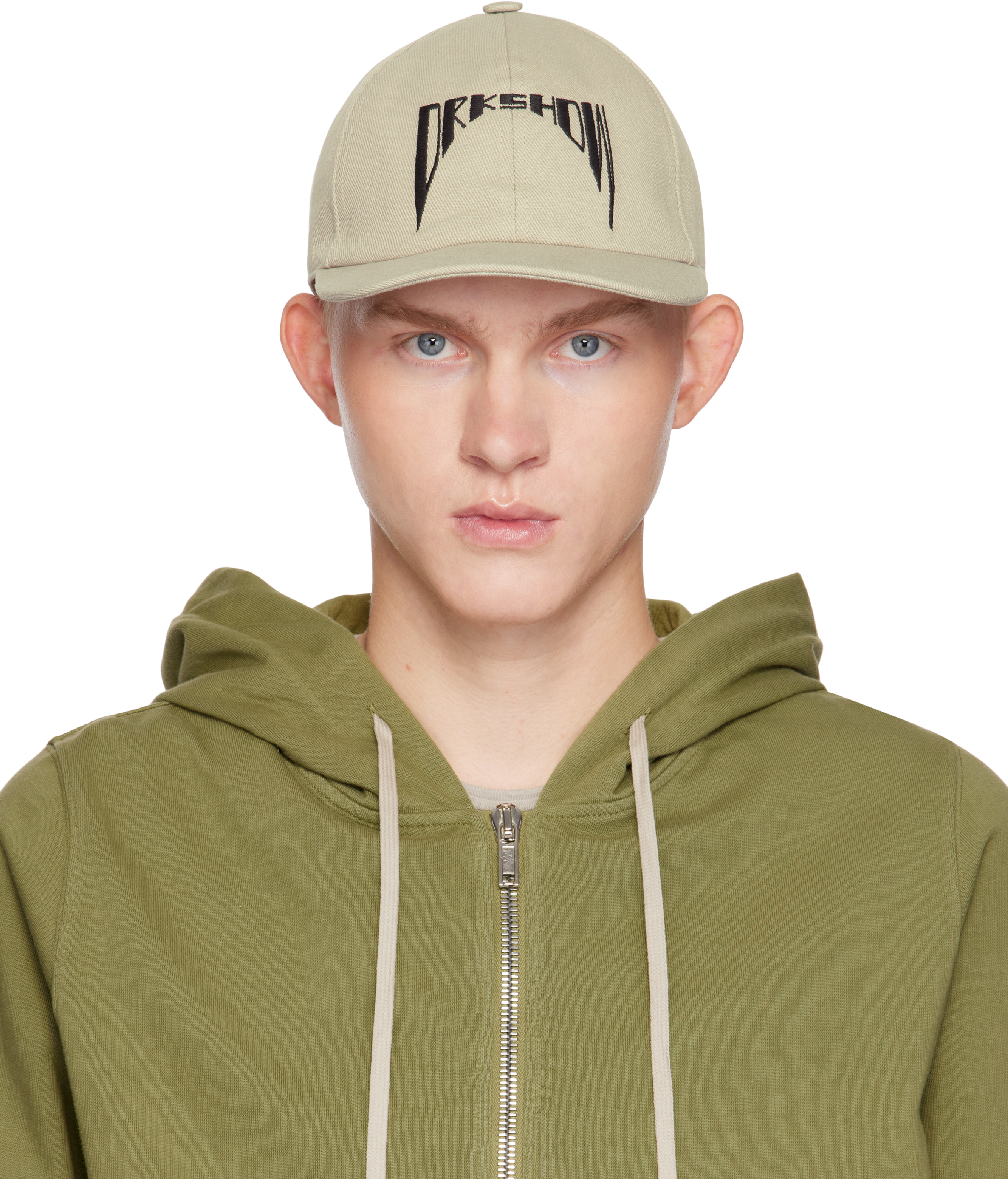 Rick Owens Drkshdw Off-white Porterville Baseball Cap In 0809 Pearl/black