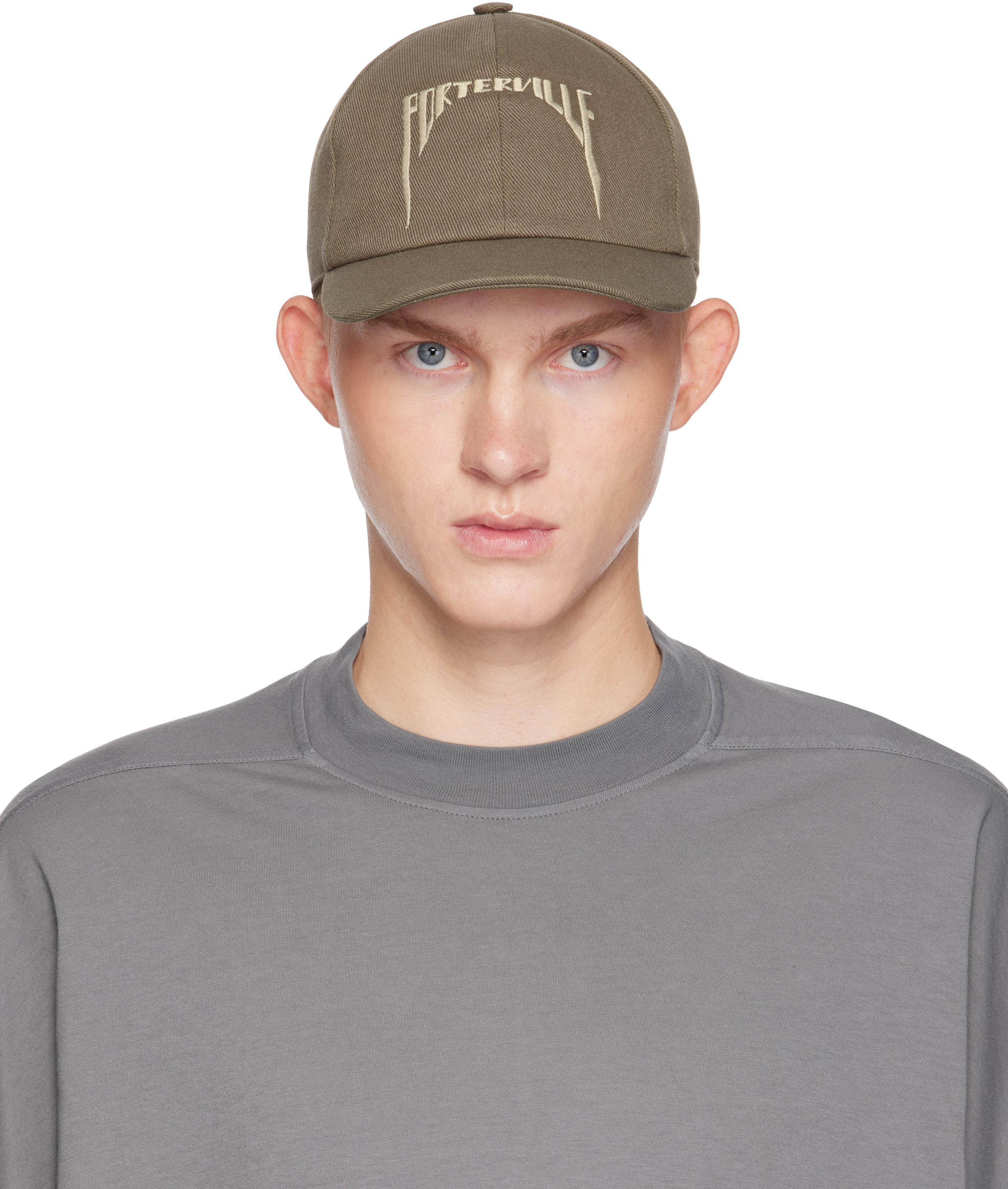 Rick Owens Drkshdw Gray Porterville Baseball Cap In 3408 Dust/pearl