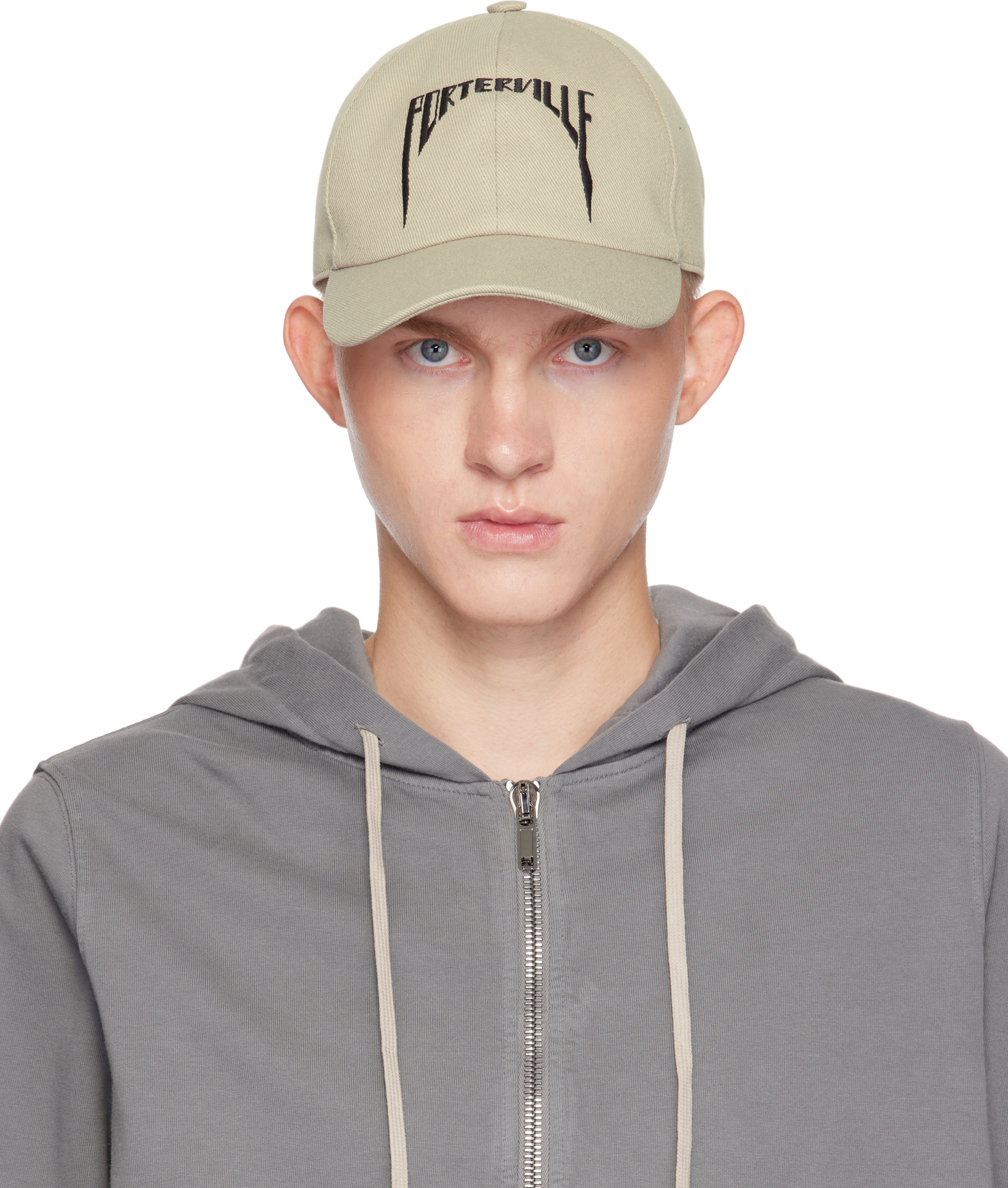 Rick Owens Drkshdw Off-white Porterville Baseball Cap In 0809 Pearl/black