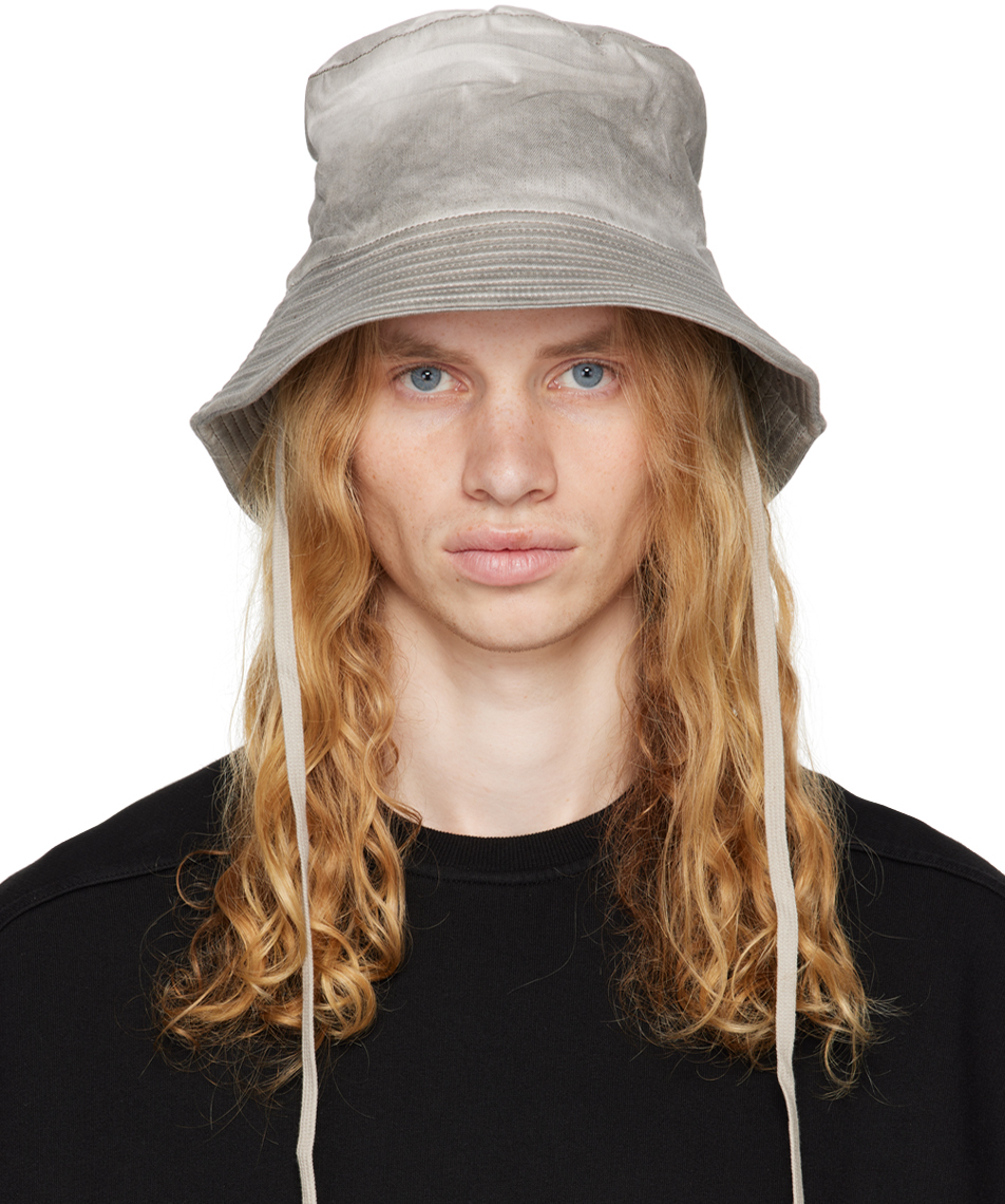 Shop Rick Owens Drkshdw Off-white Porterville Gilligan Bucket Hat In 08 Pearl