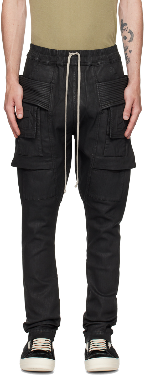 Shop Rick Owens Drkshdw Black Creatch Cargo Pants In 99 Black/black