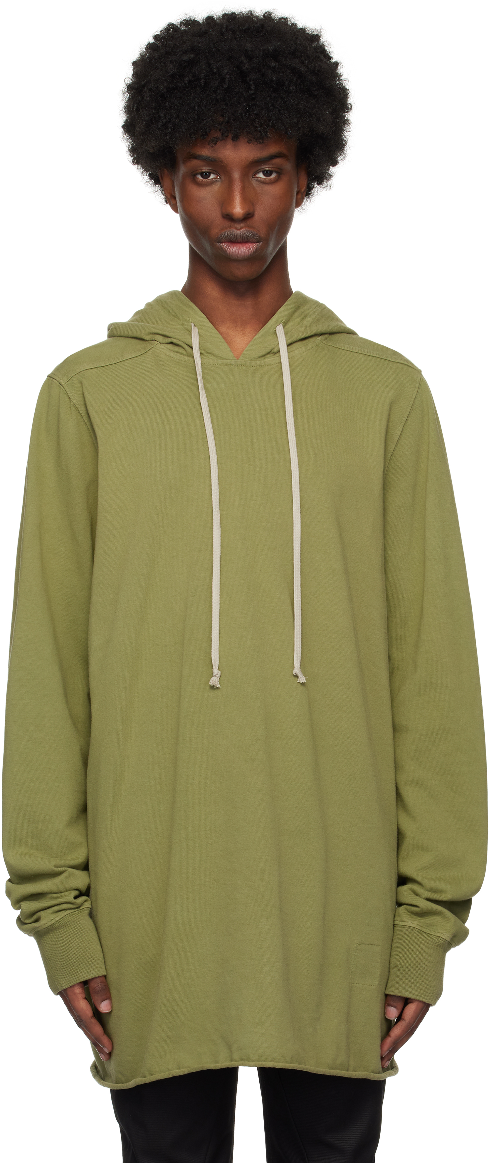 Shop Rick Owens Drkshdw Green Porterville Pullover Hoodie In 85 Sage