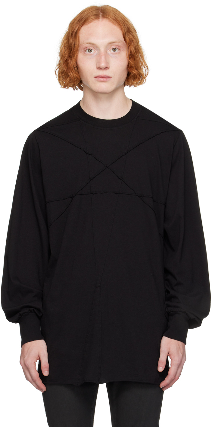 Black Porterville Jumbo Penta Seams Long Sleeve T-Shirt