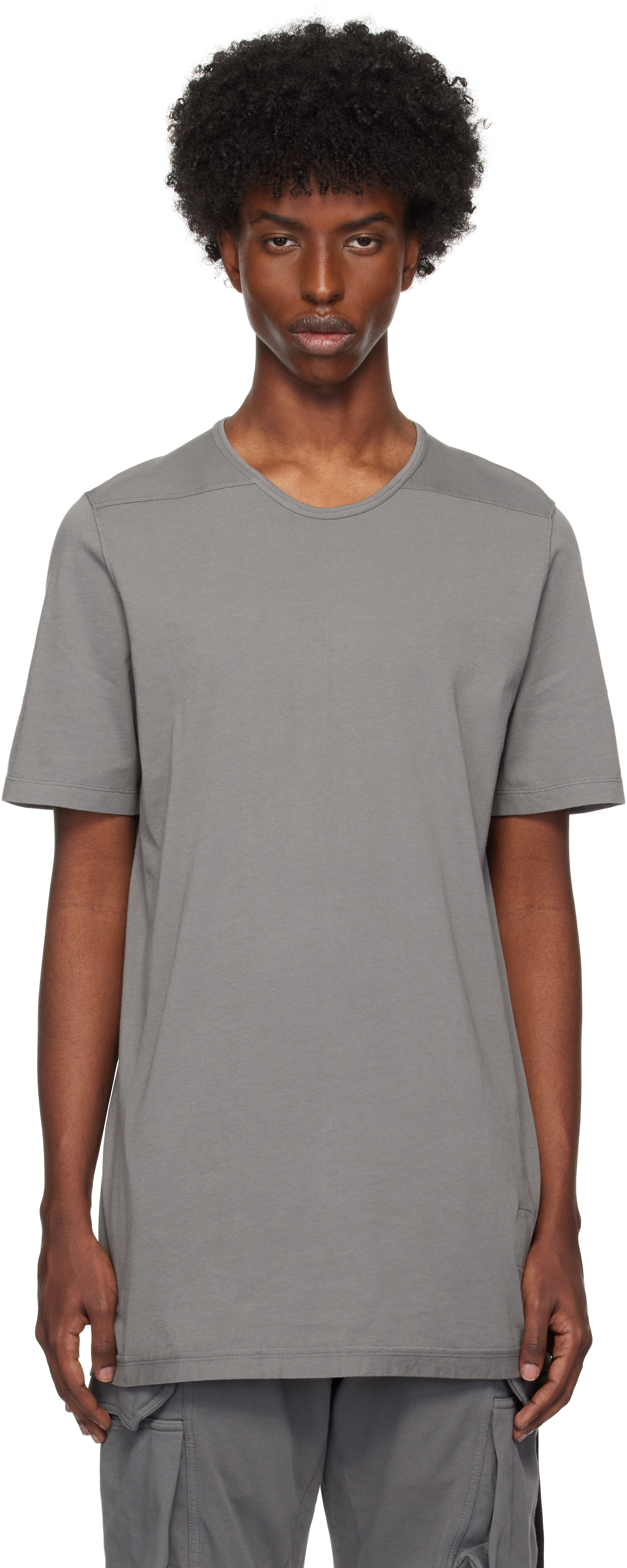 Shop Rick Owens Drkshdw Gray Porterville Level T-shirt In 88 Stone