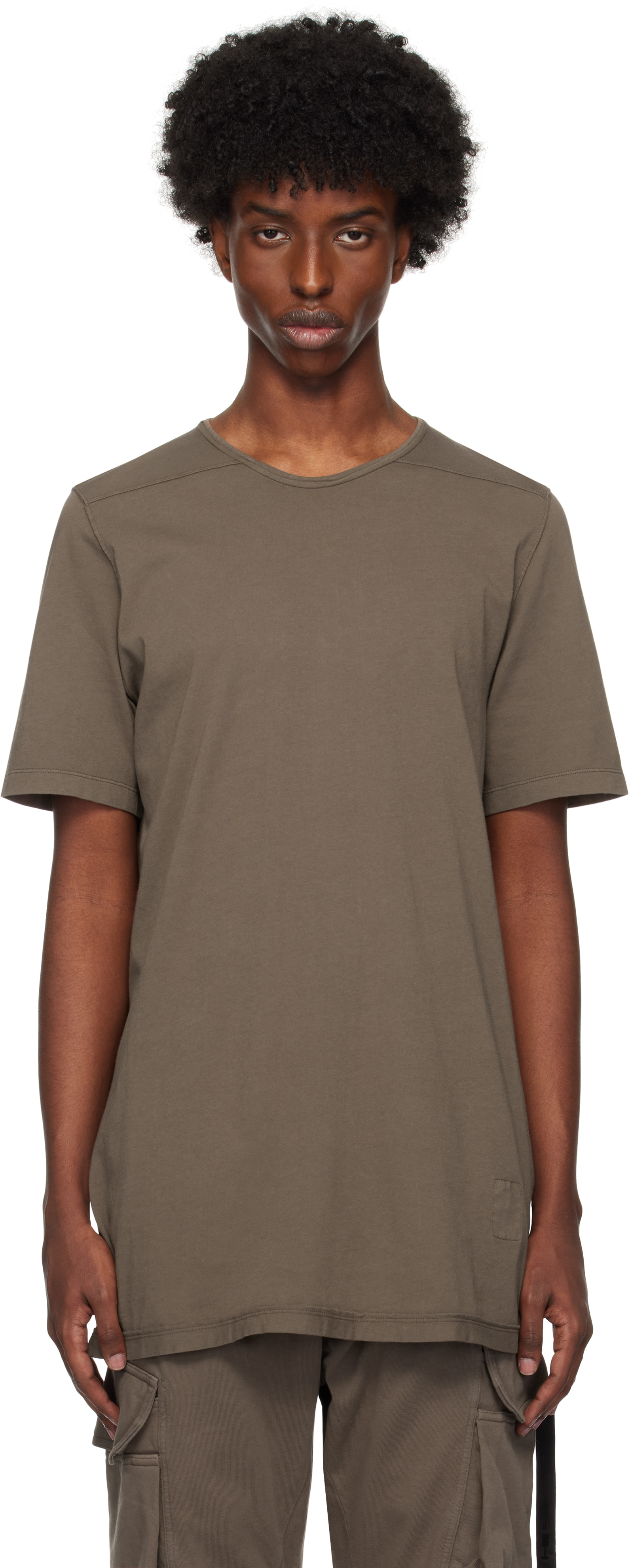 Shop Rick Owens Drkshdw Gray Porterville Level T-shirt In 34 Dust