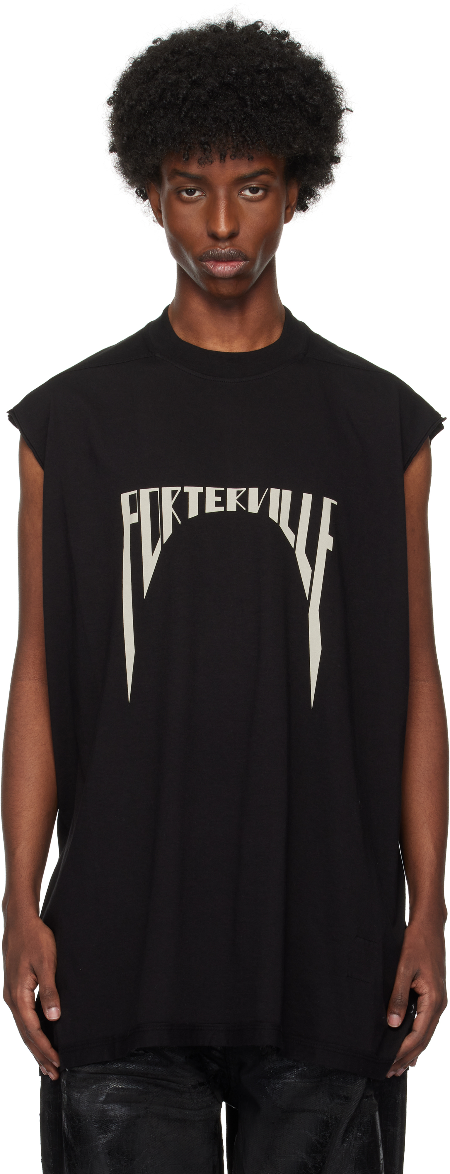 Shop Rick Owens Drkshdw Black Porterville Tarp T-shirt In 0908 Black/pearl