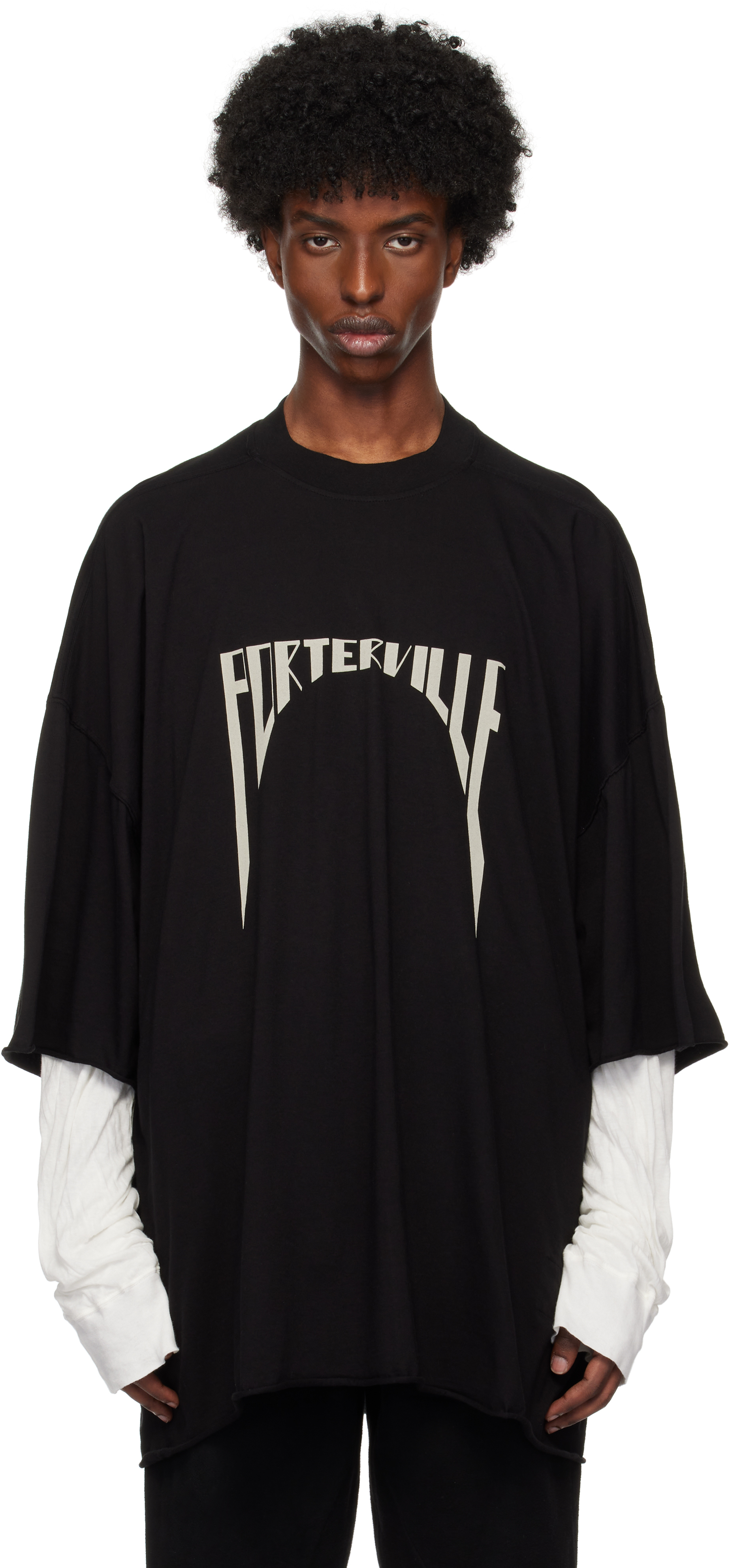 Black Porterville Tommy T-shirt by Rick Owens DRKSHDW on Sale