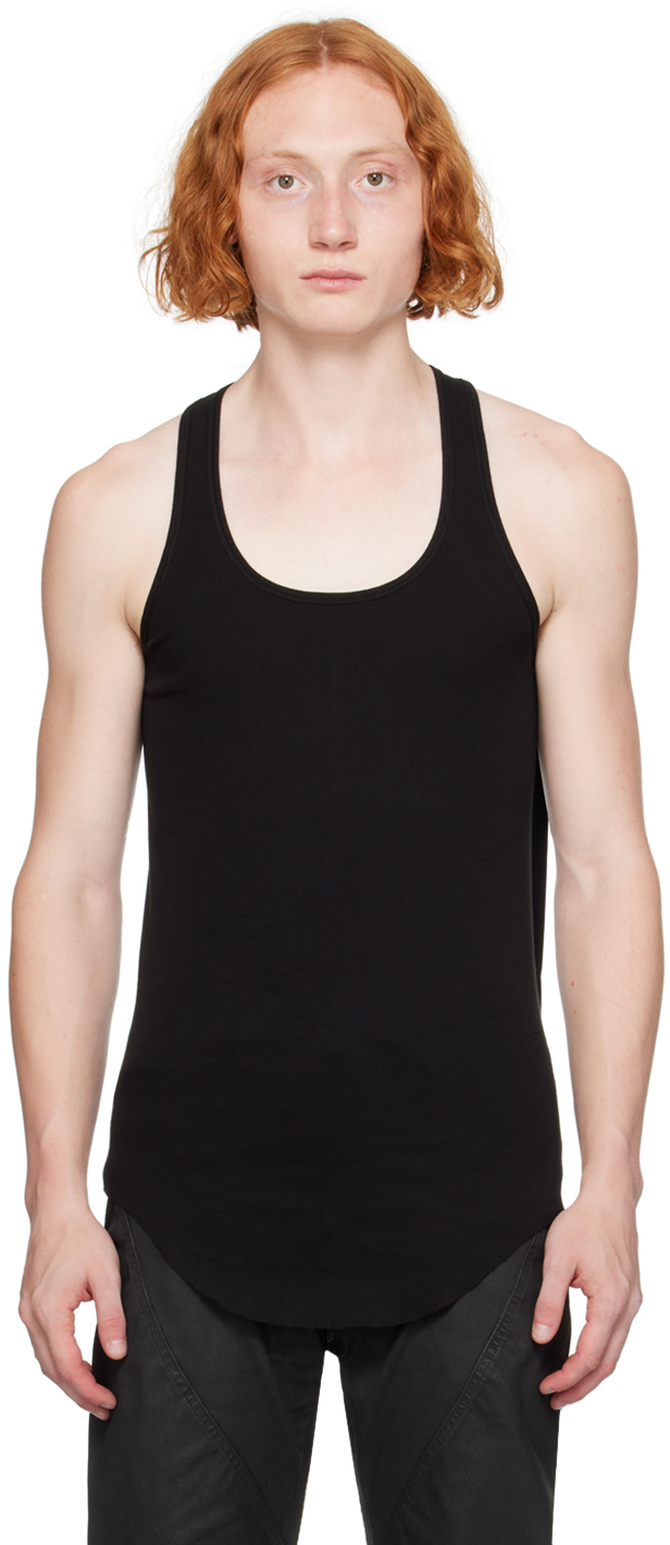 Shop Rick Owens Drkshdw Black Porterville Scoop Neck Tank In 09 Black