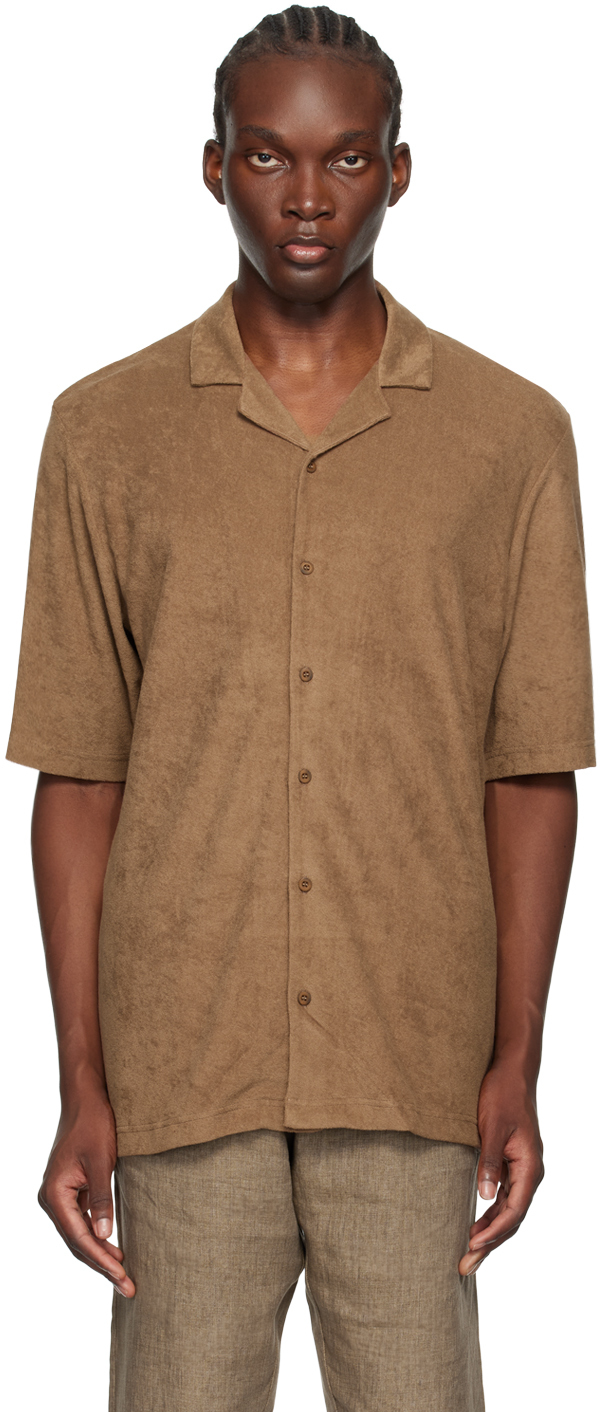 Brown Towelling Shirt