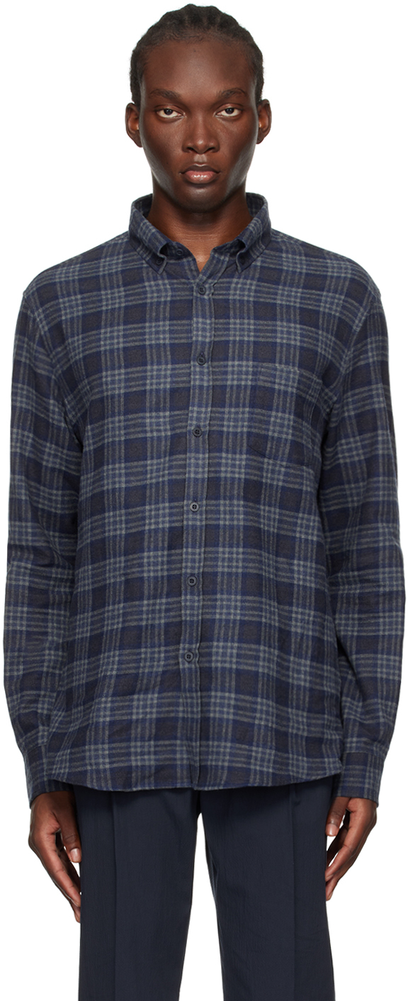 Navy Check Shirt