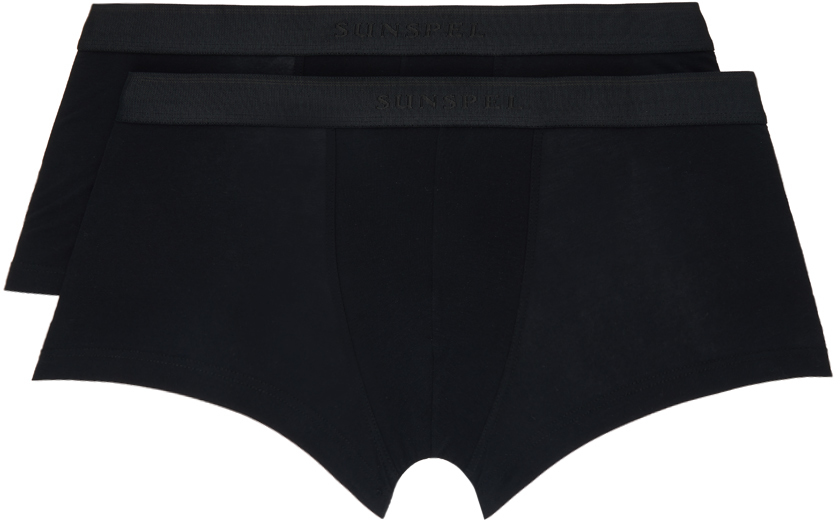 Two-Pack Black Twin Boxers