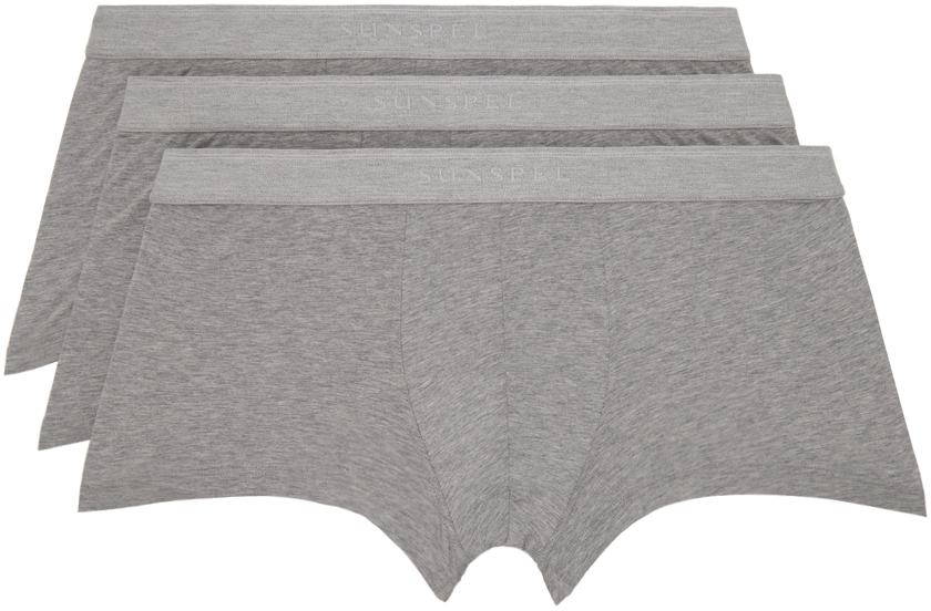 Three-Pack Gray Boxers