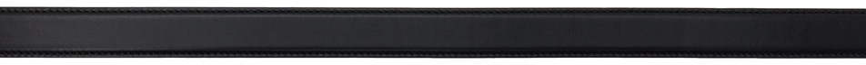 ACNE STUDIOS BLACK ENGRAVED LOGO LEATHER BELT 