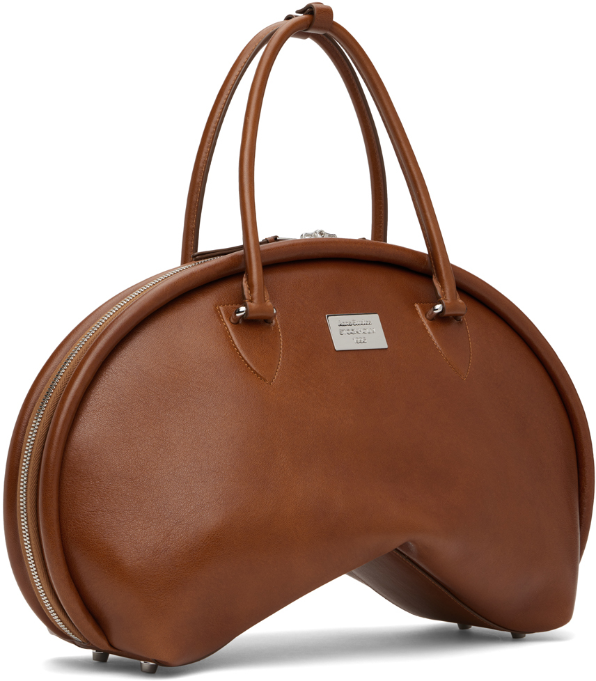 Acne Studios Ssense Exclusive Brown Bowlina Shoulder Bag In 295 Cognac Brown