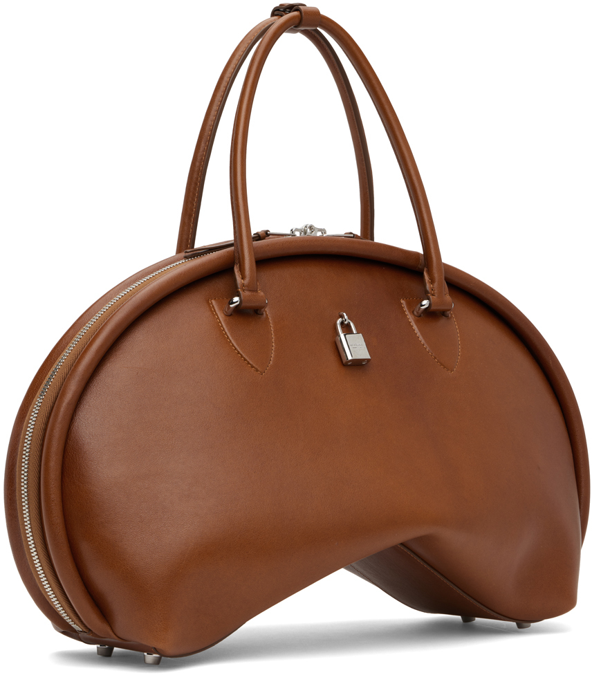 Acne Studios Ssense Exclusive Brown Bowlina Shoulder Bag In 295 Cognac Brown