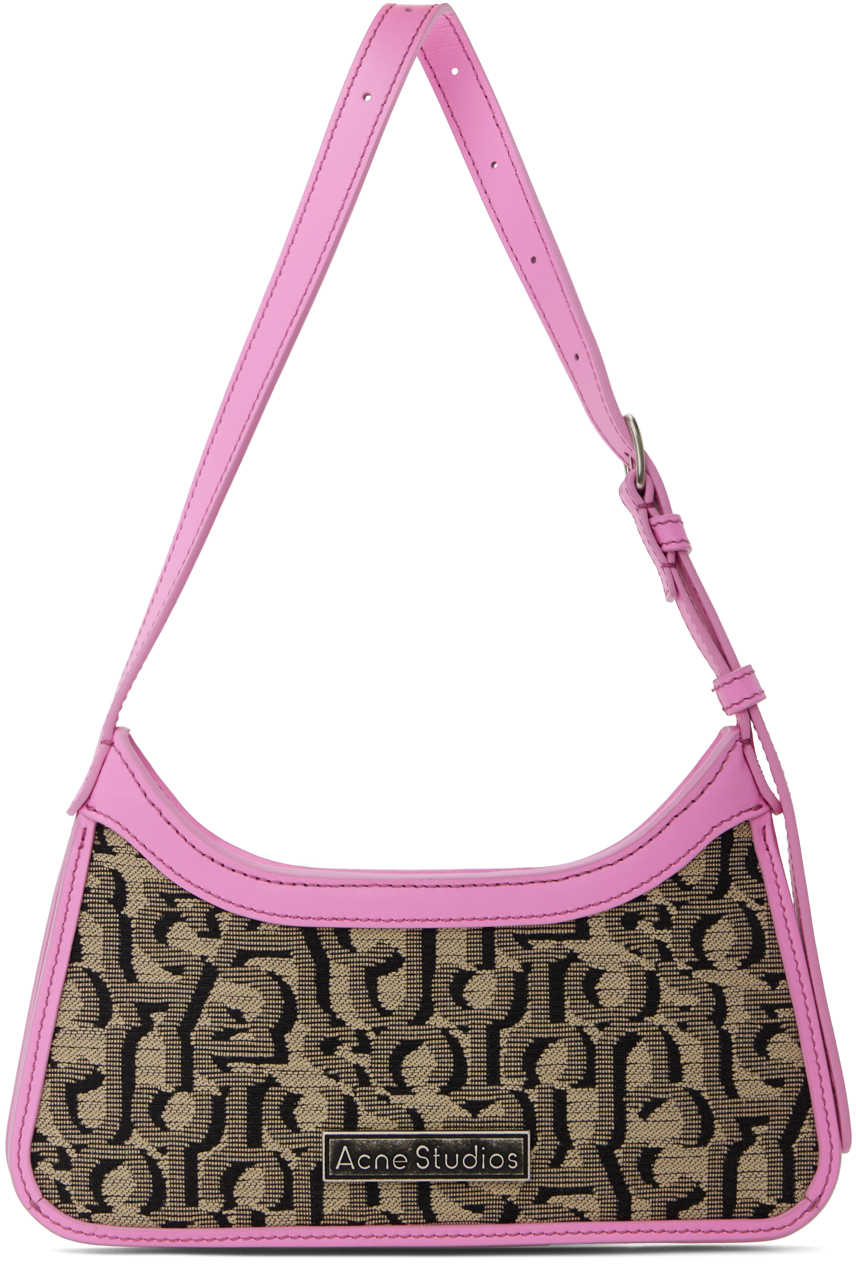 Beige & Pink Monogram Platt Micro Bag