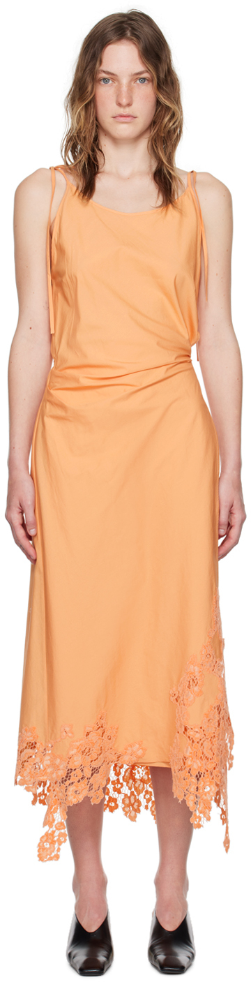 Orange Wrap Maxi Dress