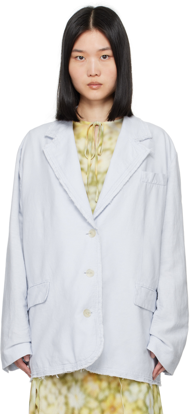 Shop Acne Studios Blue Single-breasted Blazer In Aav Pale Blue