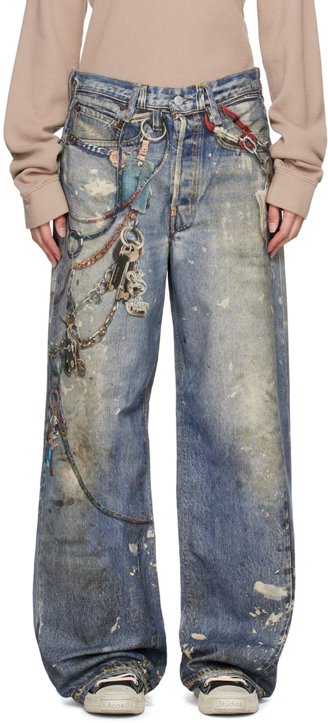 Acne Studios: Blue Baggy Fit 1981F Jeans | SSENSE