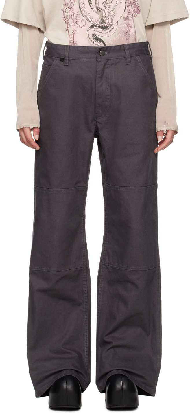 Gray Knee Patch Trousers