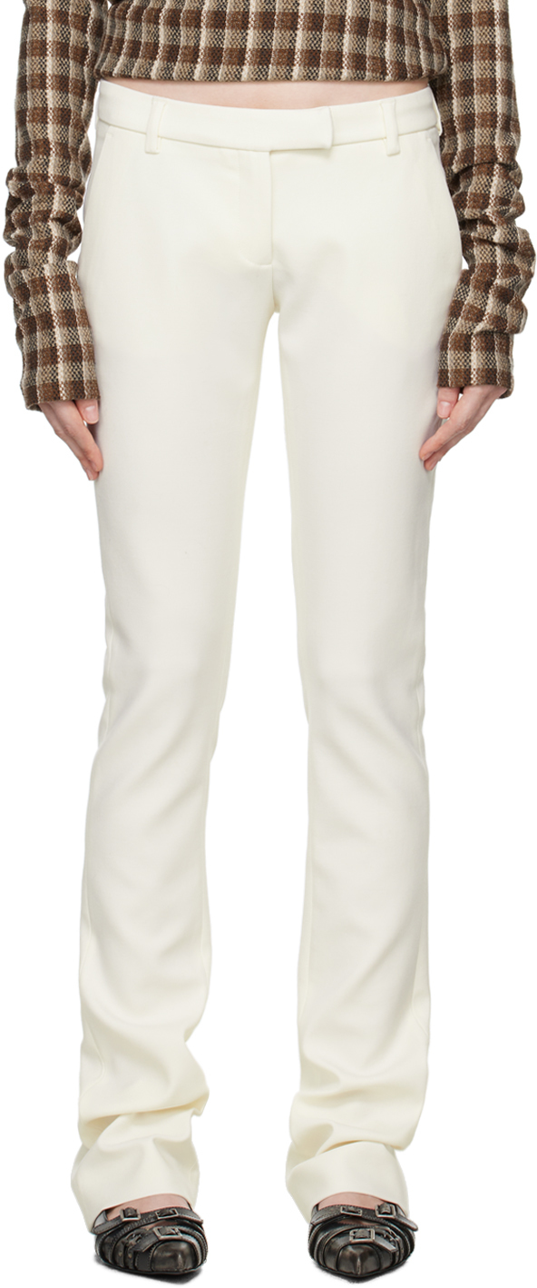 White Wool Trousers