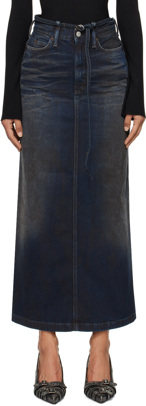 Blue Signature Talia Darkside Denim Maxi Skirt