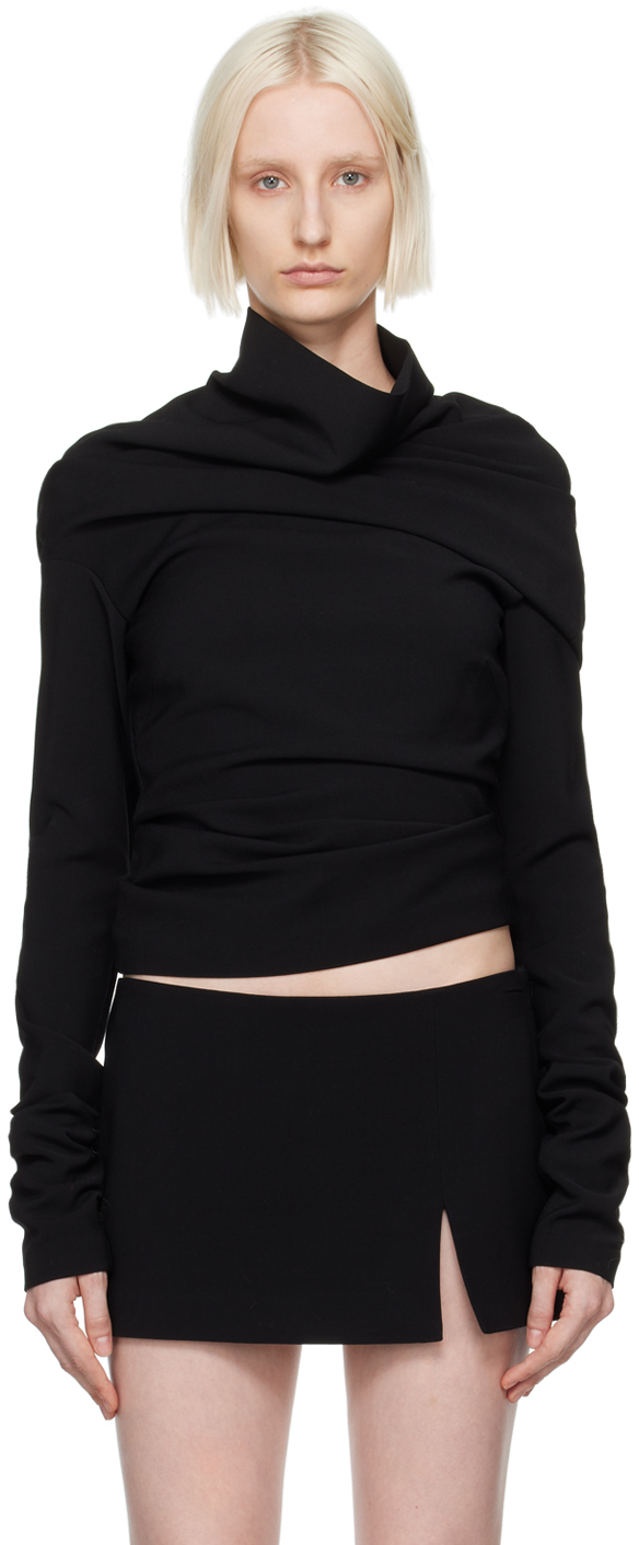 Acne Studios Black Layered Turtleneck In 900 Black
